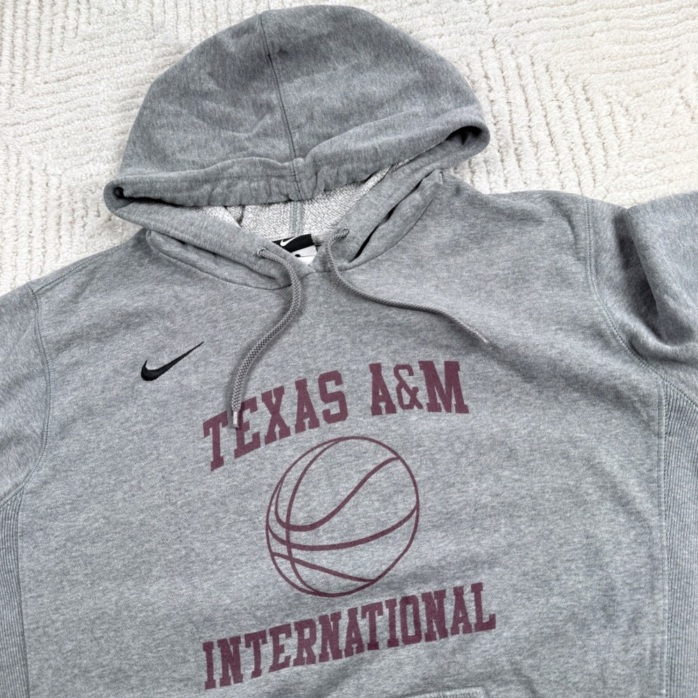 Nike Hoodie Mens L Gray Texas A&M International Basketball Collegiate Gorpcore